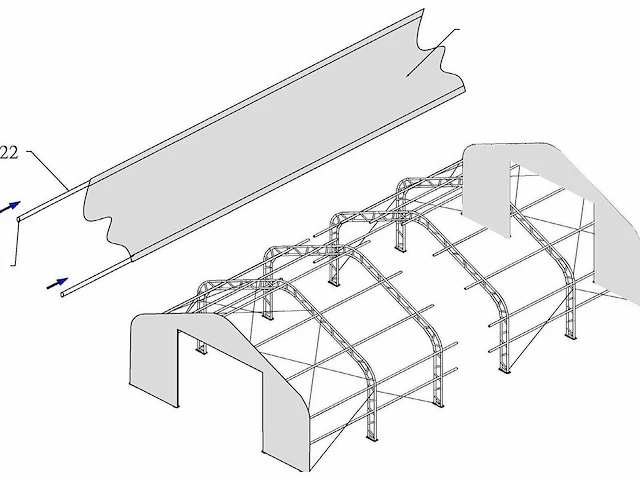 2025 - easy-going - (18,3x9,15x6,1 meter) - garage tent / opslag shelter 306020dp - afbeelding 11 van  12