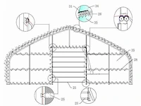 2025 - easy-going - (30,5x15,25x7,01 meter) - garage tent / opslag shelter 5010023p - afbeelding 5 van  23