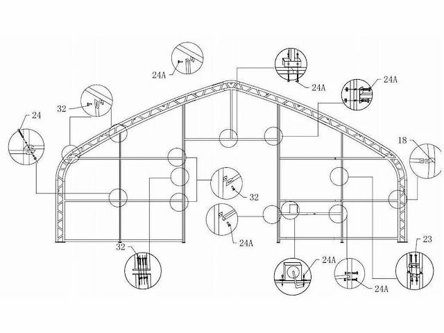 2025 - easy-going - (30,5x15,25x7,01 meter) - garage tent / opslag shelter 5010023p - afbeelding 6 van  23