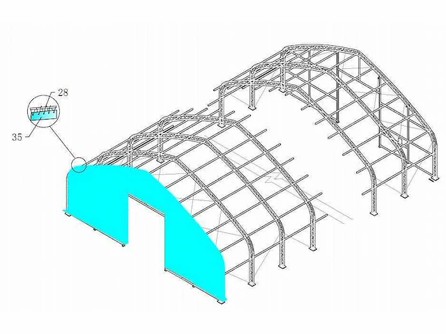 2025 - easy-going - (30,5x15,25x7,01 meter) - garage tent / opslag shelter 5010023p - afbeelding 19 van  23