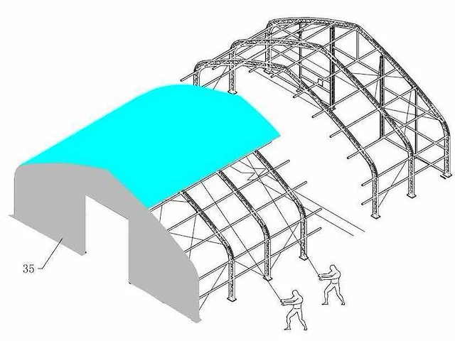 2025 - easy-going - (30,5x15,25x7,01 meter) - garage tent / opslag shelter 5010023p - afbeelding 22 van  23