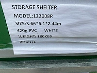 2025 - easy-going - (6,10x3,66x2,44 meter) - garage / tent / opslag shelter 122008r - afbeelding 6 van  7