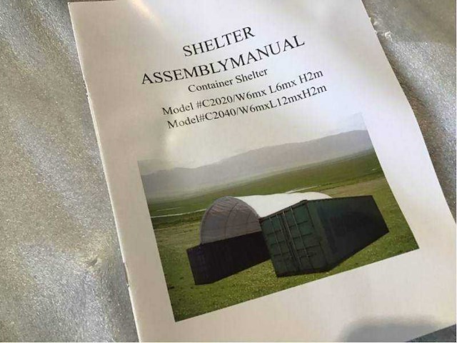 2025 - easy-going - (6x6x2 meter) - shelter overkapping / tent tussen 2 containers c2020 - afbeelding 5 van  28