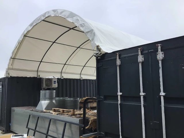 2025 - easy-going - (6x6x2 meter) - shelter overkapping / tent tussen 2 containers c2040h - afbeelding 3 van  18