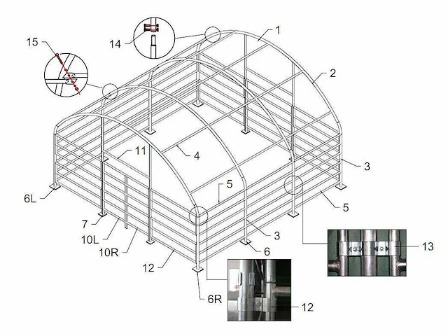 2025 - easy-going - (6x6x3,7 meter) - dierenverblijf / shelter 6 meter - afbeelding 13 van  14