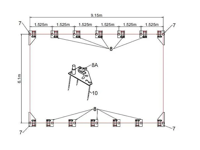 2025 - easy-going - (9,15x6,10x3,65 meter) - garage / tent / opslag shelter 203012r - afbeelding 9 van  19