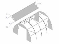 2025 - easy-going - (9,15x6,10x3,65 meter) - garage / tent / opslag shelter 203012r - afbeelding 12 van  19
