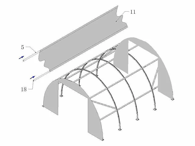 2025 - easy-going - (9,15x6,10x3,65 meter) - garage / tent / opslag shelter 203012r - afbeelding 11 van  18
