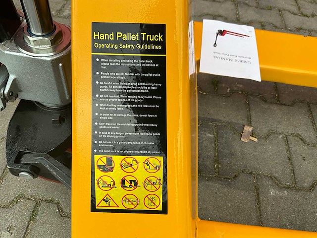 2025 - easy-going 3000 kg hand hydraulische palletwagen - afbeelding 4 van  14