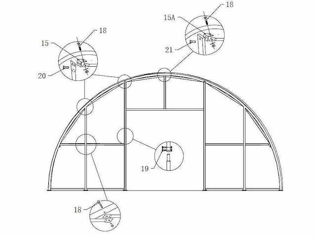 2025 - easygoing - (24x12,20x6,10 meter) - garage tent / opslag shelter 408020r - afbeelding 8 van  23