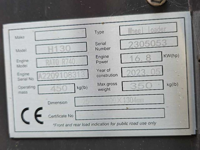 2025 - heracles - h130 wheel loader - shovel - afbeelding 9 van  11