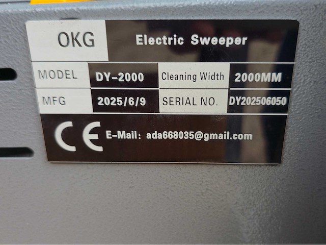 2025 - okg - dy-2000 - straatveegmachine - afbeelding 29 van  29