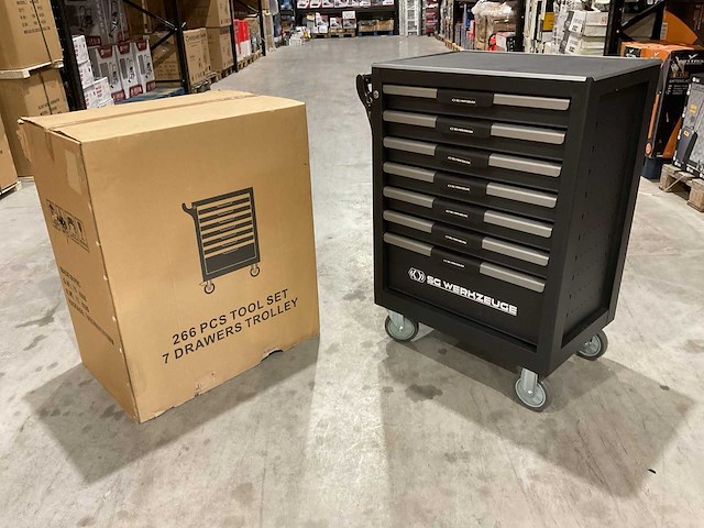 2025 - sg werkzeuge 7 laden 266 pc’s blacklist gereedschapswagen gevuld - afbeelding 1 van  22