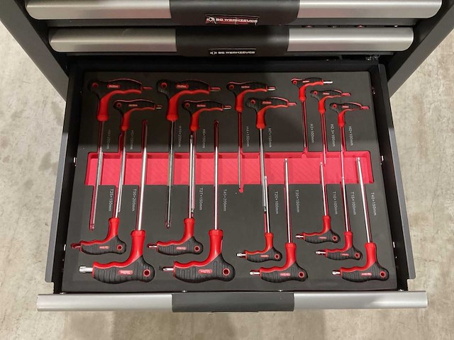 2025 - sg werkzeuge 7 laden 266 pc’s blacklist gereedschapswagen gevuld - afbeelding 20 van  22