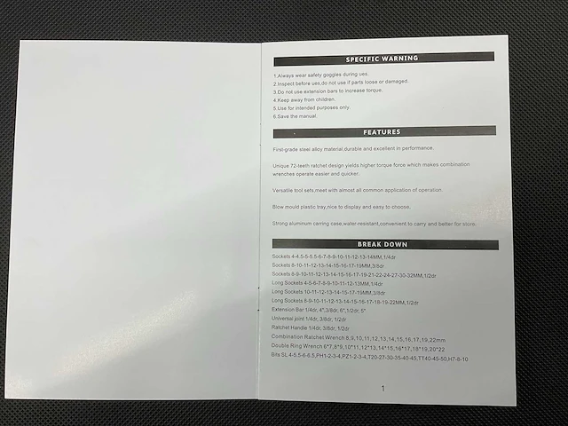 2025 - sg werkzeuge 7 laden 266 pc’s blacklist gereedschapswagen gevuld - afbeelding 13 van  22