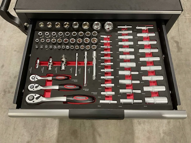 2025 - sg werkzeuge 7 laden 266 pc’s blacklist gereedschapswagen gevuld - afbeelding 16 van  22