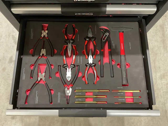 2025 - sg werkzeuge 7 laden 266 pc’s blacklist gereedschapswagen gevuld - afbeelding 21 van  22