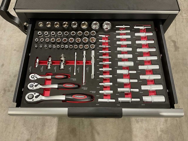 2025 - sg werkzeuge 7 laden 266 pc’s blacklist gereedschapswagen gevuld - afbeelding 3 van  22