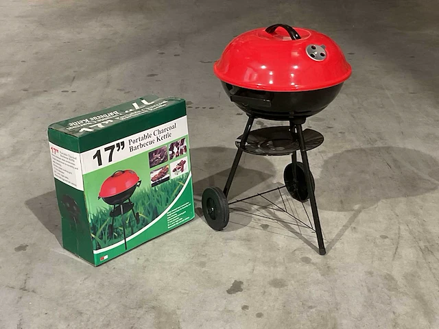 2025 17” mobiele houtskool ketel vorm bbq (5x) - afbeelding 1 van  20