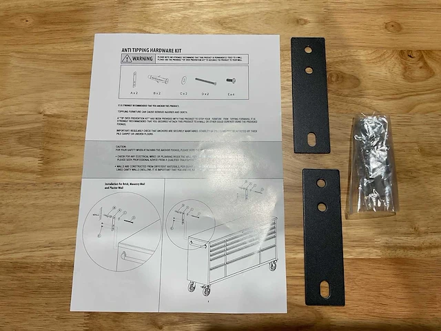 2025 72” 15 laden htc7215pc-1 zwart/hout gereedschapswagen - afbeelding 8 van  16