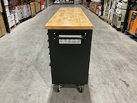 2025 72” 15 laden htc7215pc-1 zwart/hout gereedschapswagen - afbeelding 13 van  16