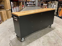 2025 72” 15 laden htc7215pc-1 zwart/hout gereedschapswagen - afbeelding 5 van  16