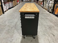 2025 72” 15 laden htc7215pc-1 zwart/hout gereedschapswagen - afbeelding 6 van  16