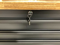 2025 72” 15 laden htc7215pc-1 zwart/hout gereedschapswagen - afbeelding 16 van  16