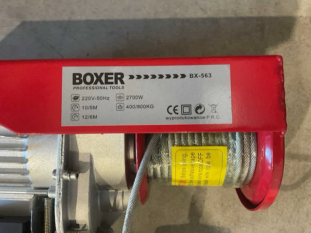 2025 boxer bx-563 800kg elektrische kettingtakel - afbeelding 5 van  14