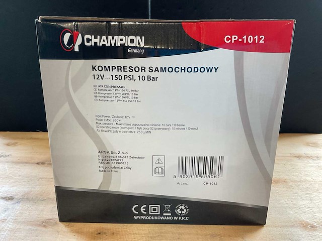 2025 champion cp-1012 12volt luchtcompressor - afbeelding 5 van  5