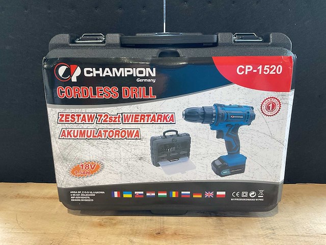2025 champion cp-1520 accu schroefmachine set - afbeelding 3 van  5