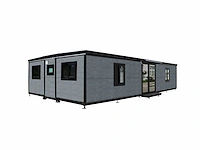 2025 compleet deluxe 12x6 meter mobiele woonunit met 3 slaapkamers en keuken 72m3