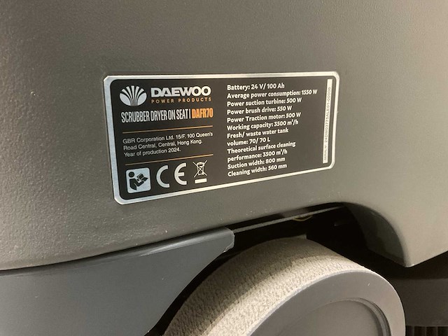 2025 daewoo dafr70 vloerreiniger - afbeelding 9 van  35