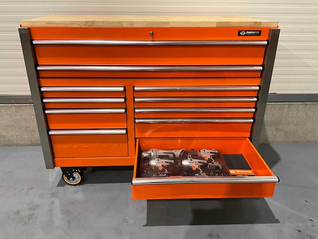 2025 daewoo damw387 gereedschapswagen + daewoo 4 in 1 set - afbeelding 1 van  26