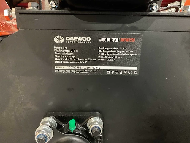 2025 daewoo dwfwc230 houthakselaar - afbeelding 2 van  19