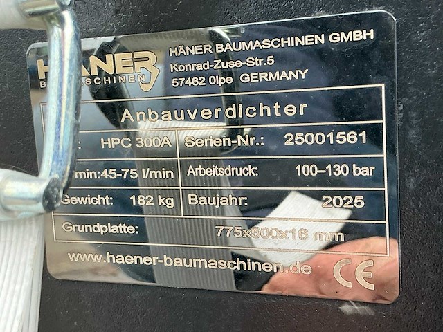 2025 haner hpc300a hydraulische compactor - afbeelding 3 van  11