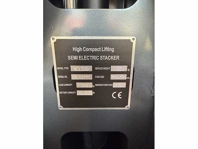 2025 hcl hcl500 meeneem stapelaar - afbeelding 6 van  14