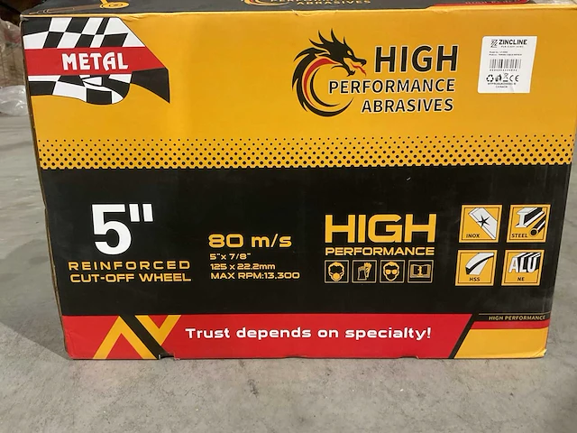 2025 high performance abrasives 125 mm slijpschijf (300x) - afbeelding 5 van  5