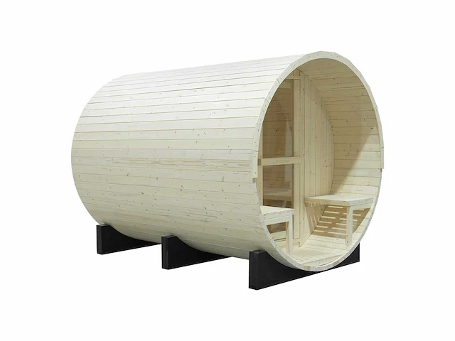 2025 intorelax panorama glas sh1824 - 240 cm barrel sauna - afbeelding 4 van  9