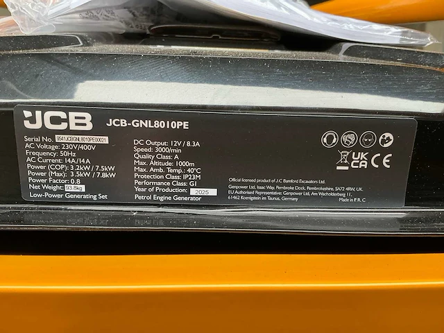 2025 jcb gnl8010pe noodstroomaggregaat - afbeelding 4 van  13