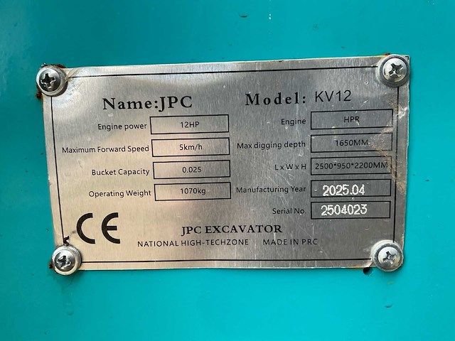 2025 jpc kv12 minigraafmachine - afbeelding 13 van  20