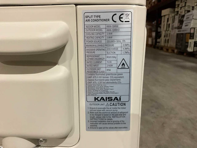 2025 kaisai kwx-12krho / kwx-12krhi airconditioning - afbeelding 27 van  41