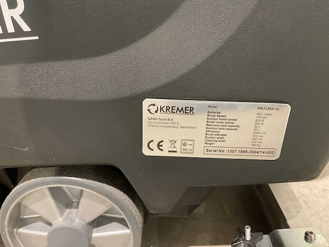 2025 kremer kr-fl50a v2 vloerreiniger - afbeelding 16 van  23