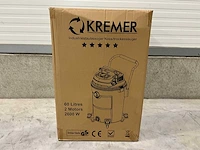 2025 kremer kr60l-3 grijs industriële stofzuiger nat/droog - afbeelding 3 van  12