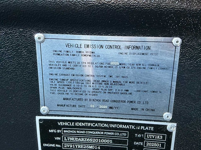 2025 massimo 1000 cc 4x4 utv warrior - afbeelding 57 van  61