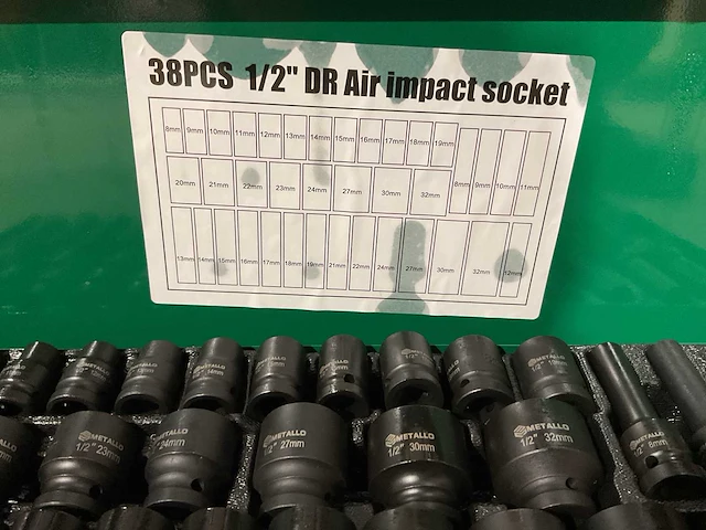 2025 metallo 38 st krachtdoppen doppensets - afbeelding 10 van  10