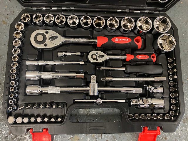 2025 metallo meta-82w gereedschapskoffer gevuld - afbeelding 5 van  6