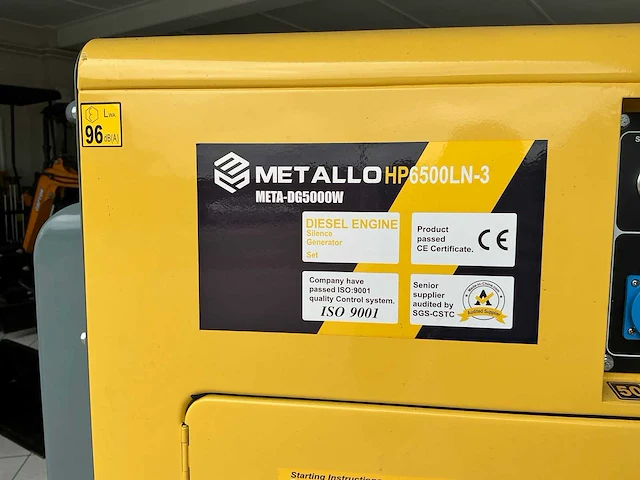 2025 metallo meta-dg5000w stroomgenerator - afbeelding 8 van  9