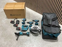 2025 metallo power tools set 6 delig accu gereedschapsset - afbeelding 9 van  16