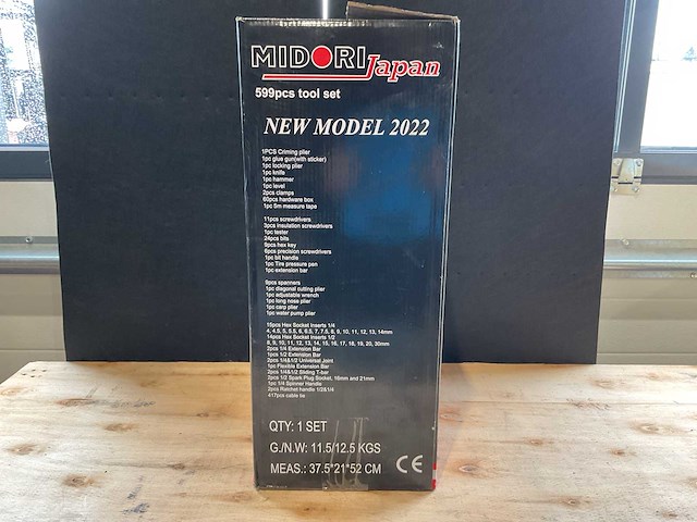 2025 midori japan 599 pcs gereedschapskoffer - afbeelding 2 van  3